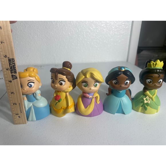 Disney Princesses Collectible Figurines Cinderella Belle Jasmine Rapunzel Tiana - Picture 14 of 14